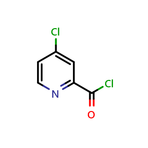 Chemical structure of 4-chloropicolinoyl chloride , CAS 53750-66-6, AChemBlock Q68020