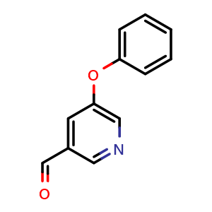 Chemical structure of 5-phenoxynicotinaldehyde , CAS 936344-54-6, AChemBlock Q68038