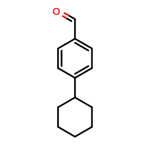 Chemical structure of 4-cyclohexylbenzaldehyde , CAS 27634-89-5, AChemBlock Q68152