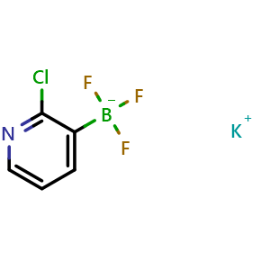 Chemical structure of potassium (2-chloropyridin-3-yl)trifluoroborate , CAS 1201899-19-5, AChemBlock Q68153