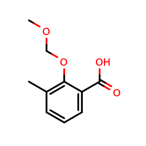 Chemical structure of 2-(methoxymethoxy)-3-methylbenzoic acid , CAS 27701-27-5, AChemBlock Q68159