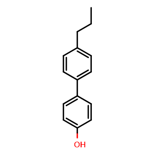 Chemical structure of 4'-propyl-[1,1'-biphenyl]-4-ol , CAS 59748-39-9, AChemBlock Q68193