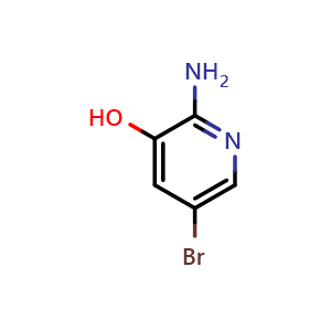 Chemical structure of 2-amino-5-bromopyridin-3-ol , CAS 39903-01-0, AChemBlock Q68195