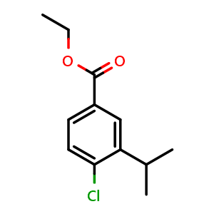 Chemical structure of ethyl 4-chloro-3-isopropylbenzoate , CAS 1008529-62-1, AChemBlock Q68205