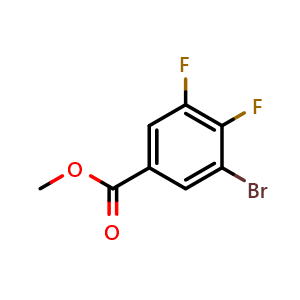 Chemical structure of methyl 3-bromo-4,5-difluorobenzoate , CAS 1244642-70-3, AChemBlock Q68213