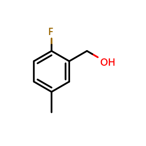 Chemical structure of (2-fluoro-5-methylphenyl)methanol , CAS 64977-30-6, AChemBlock Q68220