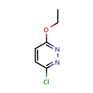 Chemical structure of 3-chloro-6-ethoxypyridazine , CAS 17321-20-9, AChemBlock Q68250