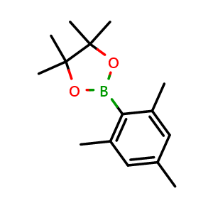 Chemical structure of 2-mesityl-4,4,5,5-tetramethyl-1,3,2-dioxaborolane , CAS 171364-84-4, AChemBlock Q68362