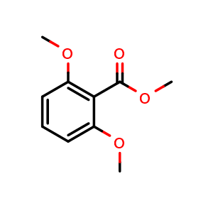 Chemical structure of methyl 2,6-dimethoxybenzoate , CAS 2065-27-2, AChemBlock Q68371