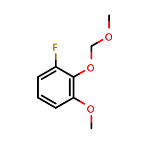 Chemical structure of 1-fluoro-3-methoxy-2-(methoxymethoxy)benzene , CAS 2179038-45-8, AChemBlock Q68380
