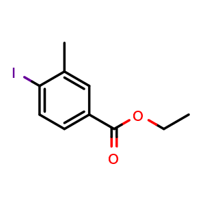 Chemical structure of ethyl 4-iodo-3-methylbenzoate , CAS 103204-07-5, AChemBlock Q68399