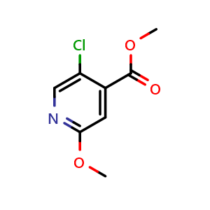 Chemical structure of methyl 5-chloro-2-methoxyisonicotinate , CAS 944838-09-9, AChemBlock Q68424