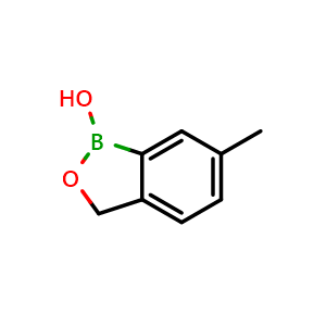 Chemical structure of 6-methylbenzo[c][1,2]oxaborol-1(3H)-ol , CAS 92333-30-7, AChemBlock Q68463