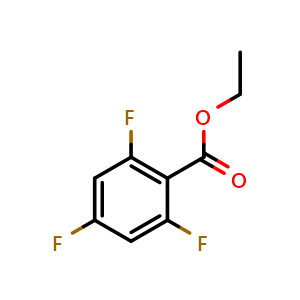 Chemical structure of Ethyl 2,4,6-trifluorobenzoate , CAS 773134-91-1, AChemBlock Q68489