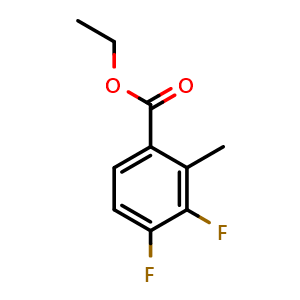 Chemical structure of ethyl 3,4-difluoro-2-methylbenzoate , CAS 1352208-34-4, AChemBlock Q68530