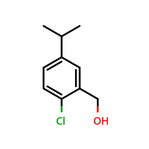 Chemical structure of (2-chloro-5-isopropylphenyl)methanol , CAS 1268865-70-8, AChemBlock Q68618