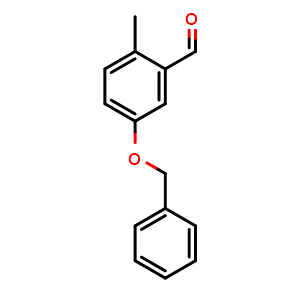 Chemical structure of 5-(benzyloxy)-2-methylbenzaldehyde , CAS 1450931-38-0, AChemBlock Q68711