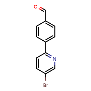 Chemical structure of 4-(5-bromopyridin-2-yl)benzaldehyde , CAS 910547-57-8, AChemBlock Q68720