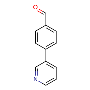 Chemical structure of 4-(pyridin-3-yl)benzaldehyde , CAS 127406-55-7, AChemBlock Q68735