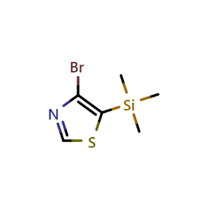 Chemical structure of 4-bromo-5-(trimethylsilyl)thiazole , CAS 2221812-37-7, AChemBlock Q68756