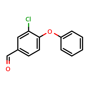 Chemical structure of 3-chloro-4-phenoxybenzaldehyde , CAS 158771-24-5, AChemBlock Q68789