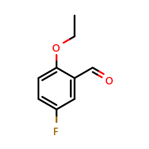 Chemical structure of 2-ethoxy-5-fluorobenzaldehyde , CAS 5710-35-0, AChemBlock Q68807