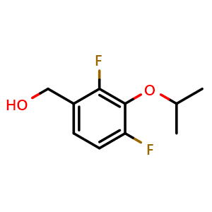 Chemical structure of (2,4-difluoro-3-isopropoxyphenyl)methanol , CAS 2230481-25-9, AChemBlock Q68816