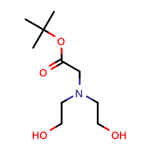 Chemical structure of tert-butyl bis(2-hydroxyethyl)glycinate , CAS 660440-94-8, AChemBlock Q69159