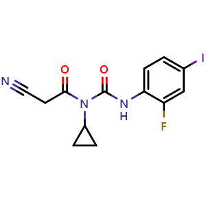 2-cyano-N-cyclopropyl-N-((2-fluoro-4-iodophenyl)carbamoyl)acetamide