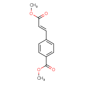 Chemical structure of methyl (E)-4-(3-methoxy-3-oxoprop-1-en-1-yl)benzoate , CAS 52148-89-7, AChemBlock Q69168