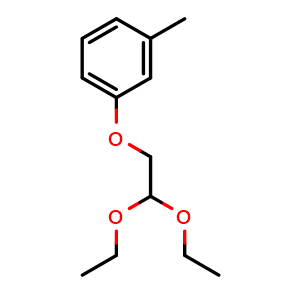 Chemical structure of 1-(2,2-diethoxyethoxy)-3-methylbenzene , CAS 58042-45-8, AChemBlock Q69210