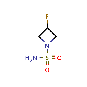 Chemical structure of 3-fluoroazetidine-1-sulfonamide , CAS 1282551-33-0, AChemBlock Q69225