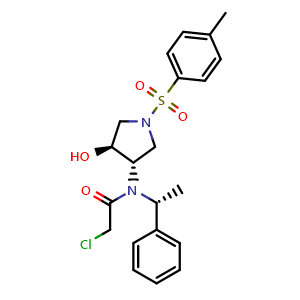 2-chloro-N-((3S,4S)-4-hydroxy-1-tosylpyrrolidin-3-yl)-N-((R)-1-phenylethyl)acetamide