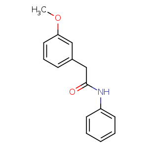 Chemical structure of 2-(3-methoxyphenyl)-N-phenylacetamide , CAS 85274-96-0, AChemBlock Q69326