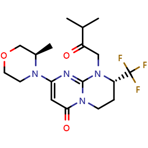 (S)-9-(3-methyl-2-oxobutyl)-2-((R)-3-methylmorpholino)-8-(trifluoromethyl)-6,7,8,9-tetrahydro-4H-pyrimido[1,2-a]pyrimidin-4-one