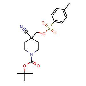 tert-butyl 4-cyano-4-((tosyloxy)methyl)piperidine-1-carboxylate