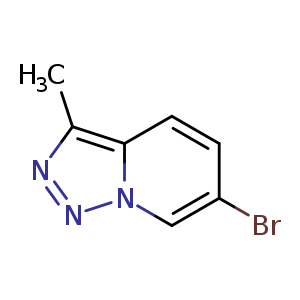 Chemical structure of 6-bromo-3-methyl-[1,2,3]triazolo[1,5-a]pyridine , CAS 1024741-92-1, AChemBlock Q69417
