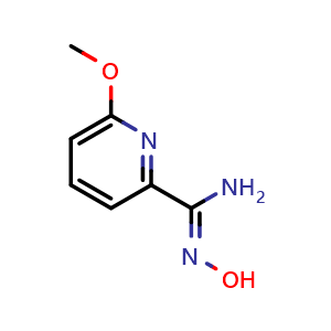 Chemical structure of (Z)-N'-hydroxy-6-methoxypicolinimidamide , CAS 1344821-34-6, AChemBlock Q69431