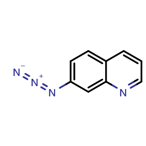 Chemical structure of 7-azidoquinoline , CAS 50400-05-0, AChemBlock Q69441