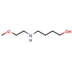 Chemical structure of 4-((2-methoxyethyl)amino)butan-1-ol , CAS 54093-35-5, AChemBlock Q69506