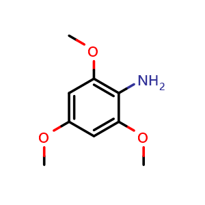 Chemical structure of 2,4,6-trimethoxyaniline , CAS 14227-17-9, AChemBlock Q69529