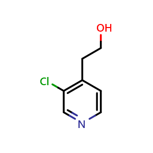 Chemical structure of 2-(3-chloropyridin-4-yl)ethan-1-ol , CAS 1466180-25-5, AChemBlock Q69549