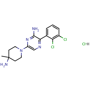 6-(4-amino-4-methylpiperidin-1-yl)-3-(2,3-dichlorophenyl)pyrazin-2-amine hydrochloride