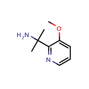 Chemical structure of 2-(3-methoxypyridin-2-yl)propan-2-amine , CAS 1692720-52-7, AChemBlock Q69601