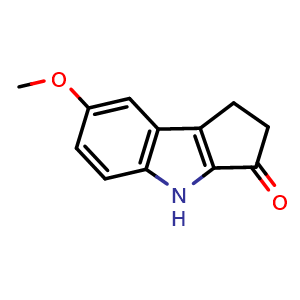 Chemical structure of 7-methoxy-1,4-dihydrocyclopenta[b]indol-3(2H)-one , CAS 117311-14-5, AChemBlock Q69637