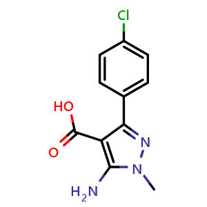 5-amino-3-(4-chlorophenyl)-1-methyl-1H-pyrazole-4-carboxylic acid
