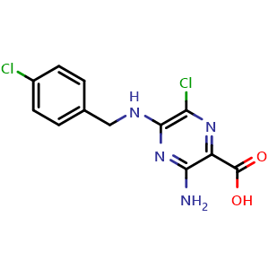 3-amino-6-chloro-5-((4-chlorobenzyl)amino)pyrazine-2-carboxylic acid