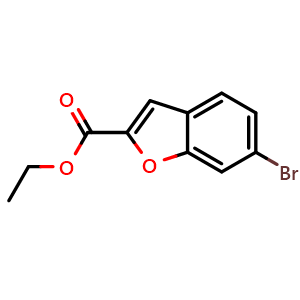 Chemical structure of Ethyl 6-bromobenzofuran-2-carboxylate , CAS 907945-62-4, AChemBlock Q69710