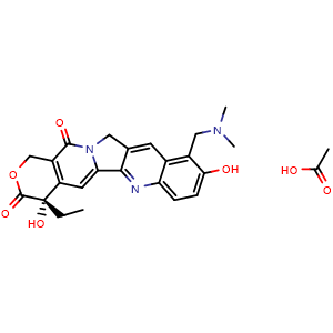 (S)-10-((dimethylamino)methyl)-4-ethyl-4,9-dihydroxy-1,12-dihydro-14H-pyrano[3',4':6,7]indolizino[1,2-b]quinoline-3,14(4H)-dione Acetic acid salt