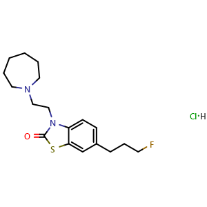 3-(2-(azepan-1-yl)ethyl)-6-(3-fluoropropyl)benzo[d]thiazol-2(3H)-one hydrochloride